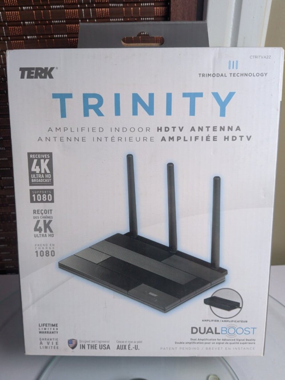 TERK Trinity Xtend Amplified Indoor HDTV Antenna Extender 95km Range - 4K - New